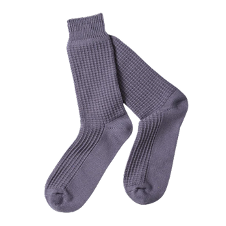 COTTON WAFFLE CREW SOCKS_2